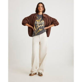 Grey Short Sleeve Panama Foil T-shirt