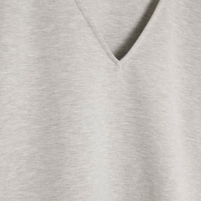 Grey Short Sleeve V Neck T-shirt