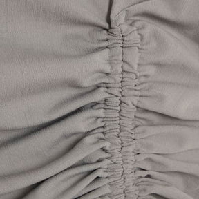 Grey Sleeveless Ruched Tie Detail Top