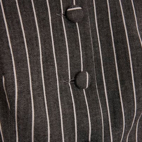 Grey Stripe High Neck Waistcoat