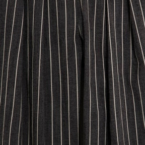 Grey Striped Wide Leg Trousers