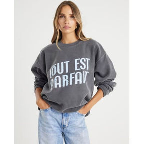Grey Studded Tout Est Parfait Sweatshirt