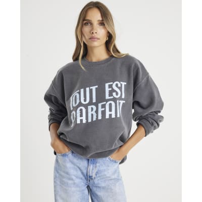 Grey Studded Tout Est Parfait Sweatshirt