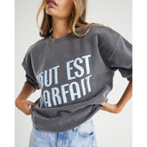 Grey Studded Tout Est Parfait Sweatshirt