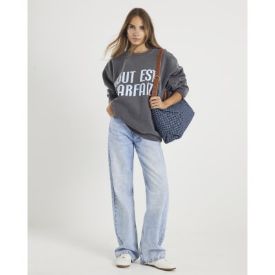 Grey Studded Tout Est Parfait Sweatshirt