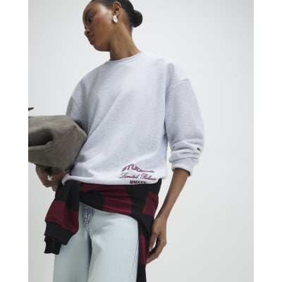 Grey Studio Graphic Oversized Sweatshirt
