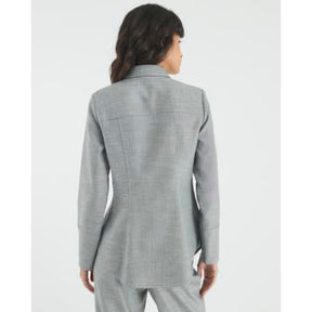 Grey Tailored Longline Shirt