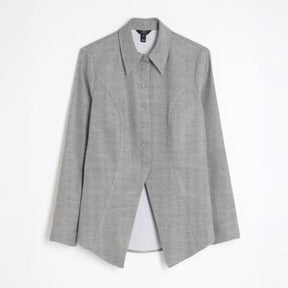 Grey Tailored Longline Shirt