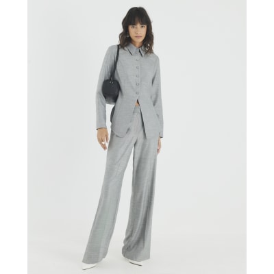 Grey Tailored Longline Shirt