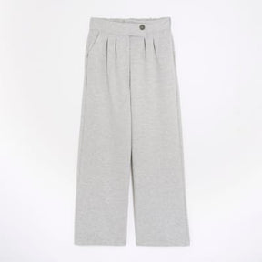 Grey Tailored Wide Leg Trousers