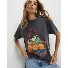 Grey Washed Fruit Basket T-Shirt