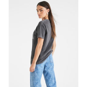 Grey Washed New York Snake Print T-shirt