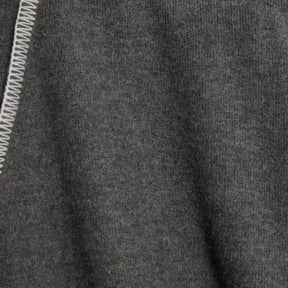 Grey Whipstitch Wide Leg Joggers