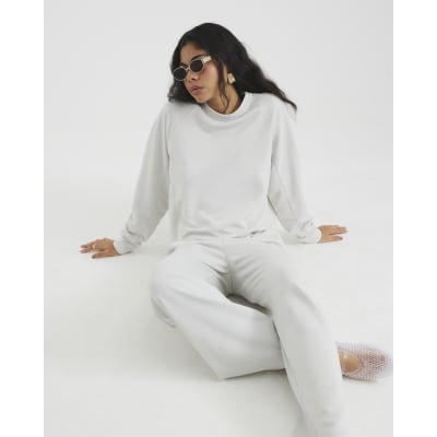 Grey Wide Leg Joggers