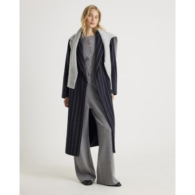 Grey Wide leg knitted trousers