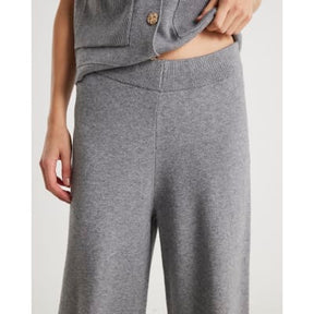 Grey Wide leg knitted trousers