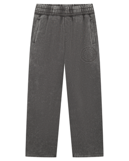 Magiri Embroidered Acid Wash Joggers in Washed Grey