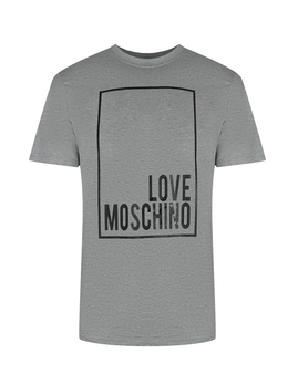 Love Moschino Box Logo Grey T-Shirt