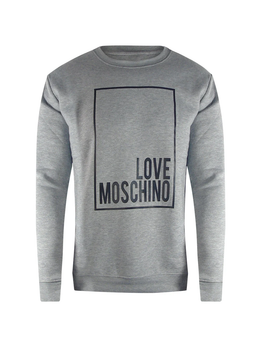 Love Moschino Box Logo Grey Sweatshirt