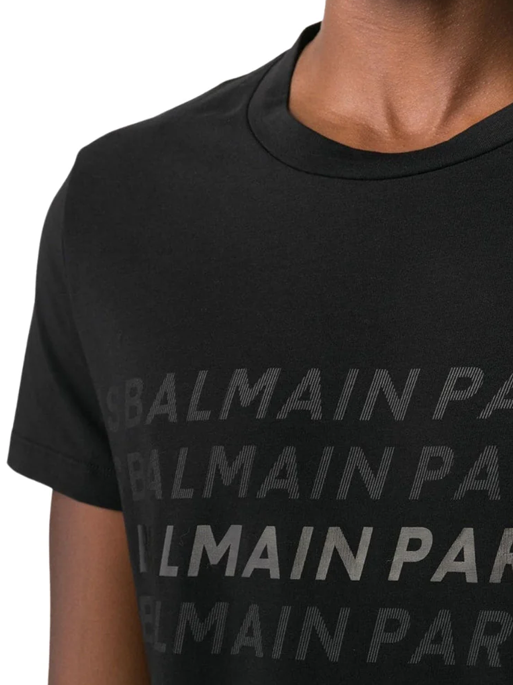 Balmain Paris Multi Logo Black T-Shirt