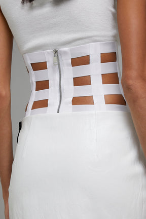 SQUARE GRID CORSET BELT