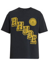 Rhude Collegiate Crest T-Shirt in Black