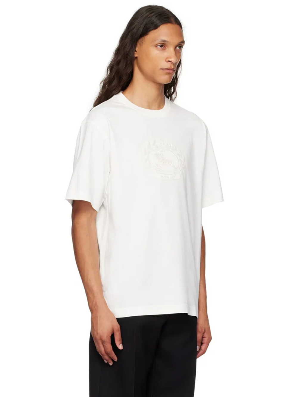 Burberry EKD Embroidered Logo White T-Shirt