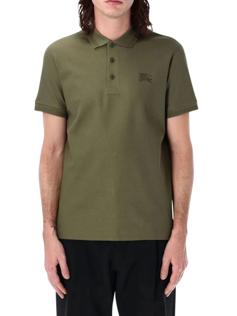 Burberry Eddie EKD Olive Green Polo Shirt