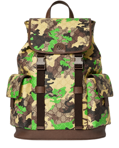 Gucci GG Large Backpack Green Yellow