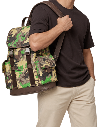 Gucci GG Large Backpack Green Yellow