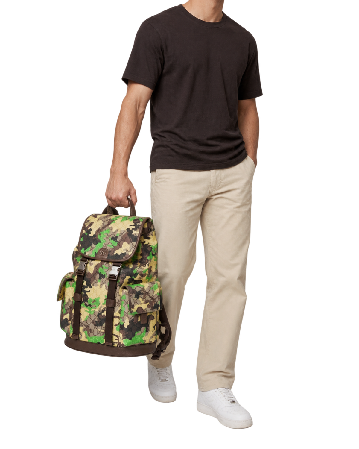 Gucci GG Large Backpack Green Yellow