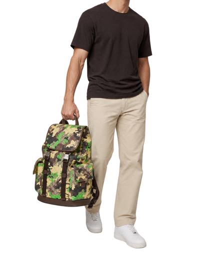 Gucci GG Large Backpack Green Yellow