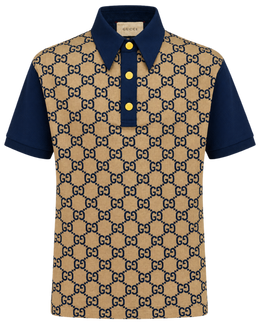GUCCI - Maxi Gg Silk & Cotton Polo Shirt
