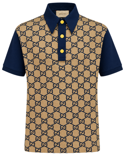 GUCCI - Maxi Gg Silk & Cotton Polo Shirt