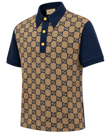 GUCCI - Maxi Gg Silk & Cotton Polo Shirt