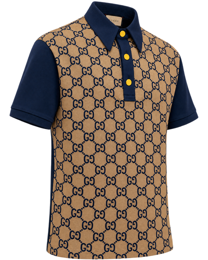GUCCI - Maxi Gg Silk & Cotton Polo Shirt