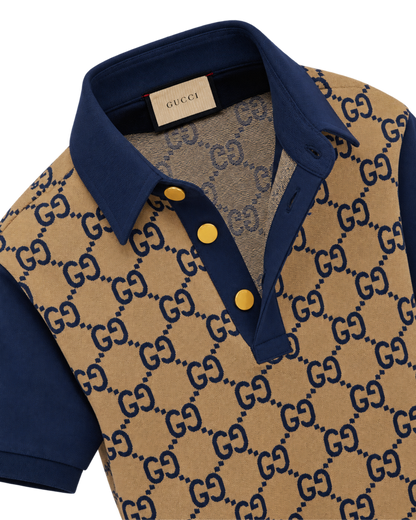 GUCCI - Maxi Gg Silk & Cotton Polo Shirt