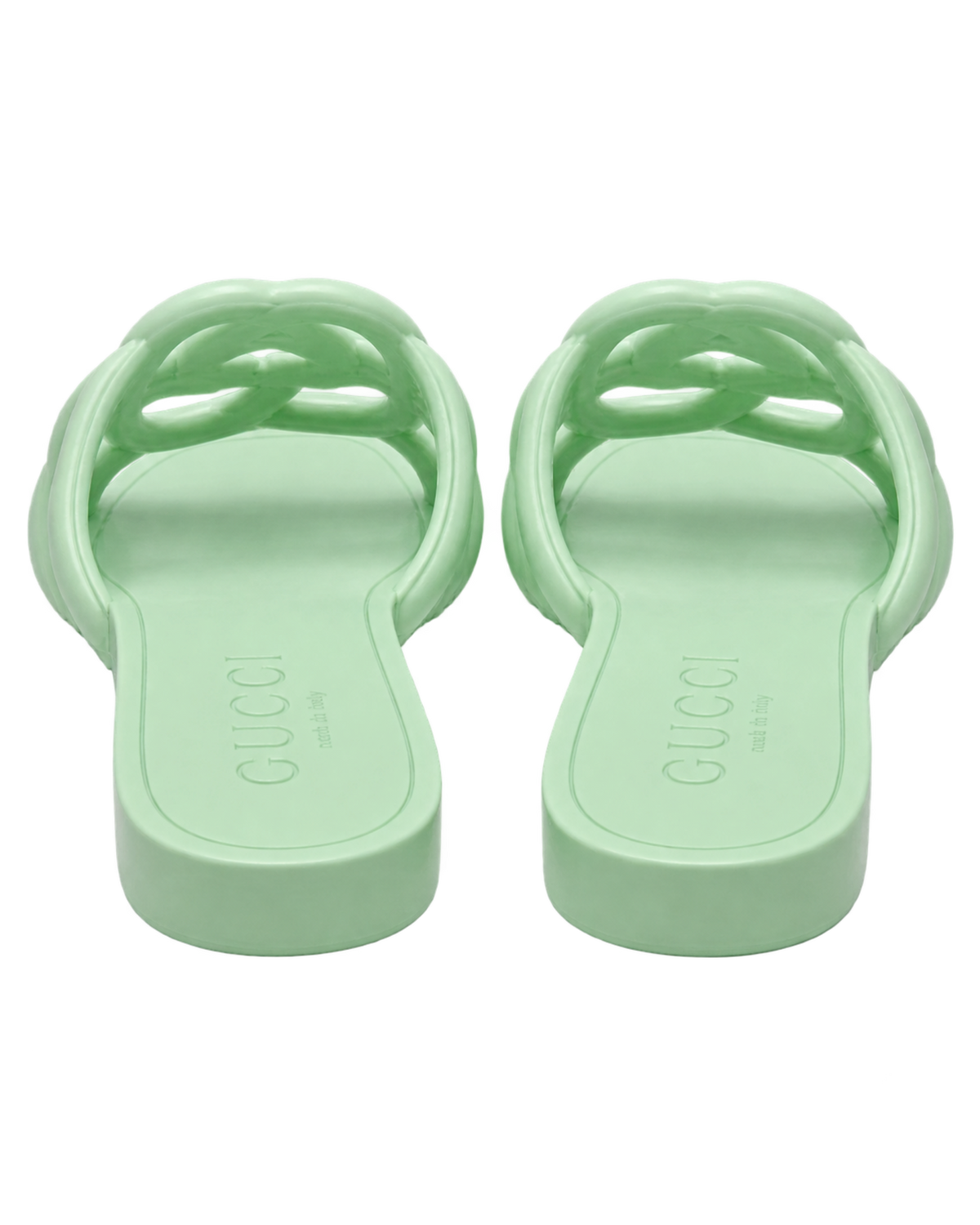 Gucci Mint Green GG Slippers