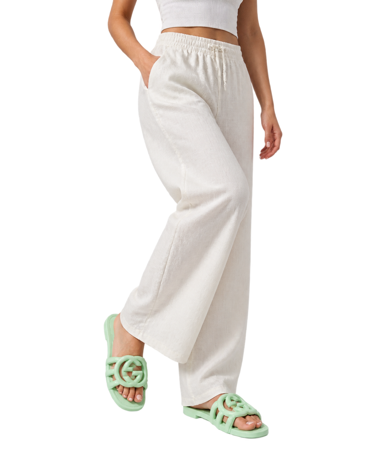 Gucci Mint Green GG Slippers