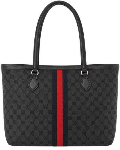 Gucci X BALENCIAGA BB Monogram Web Graffiti Medium Ophidia Shopping Tote Beige New Acero