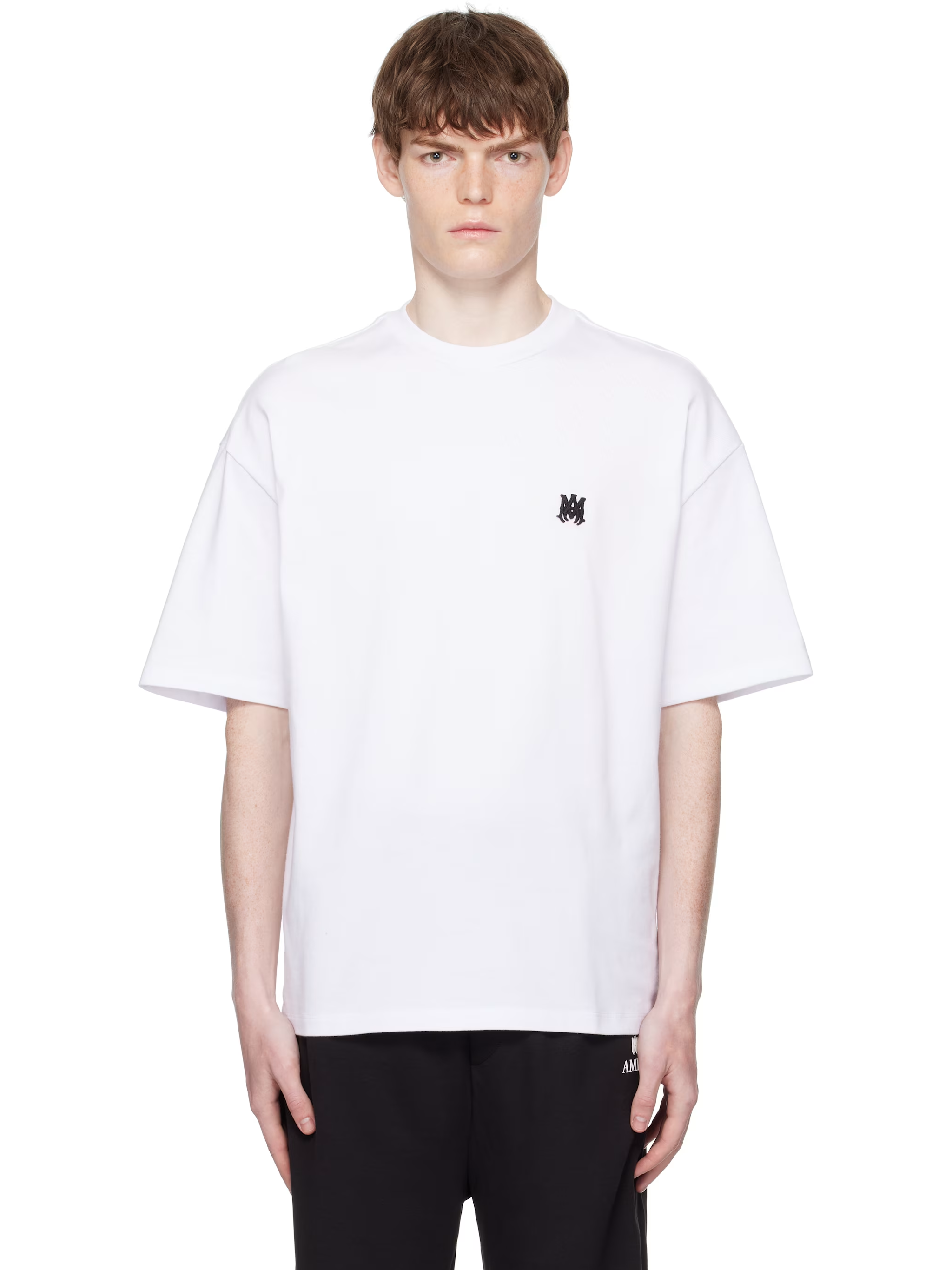 Amiri MA Logo Skater Oversized T-Shirt in White