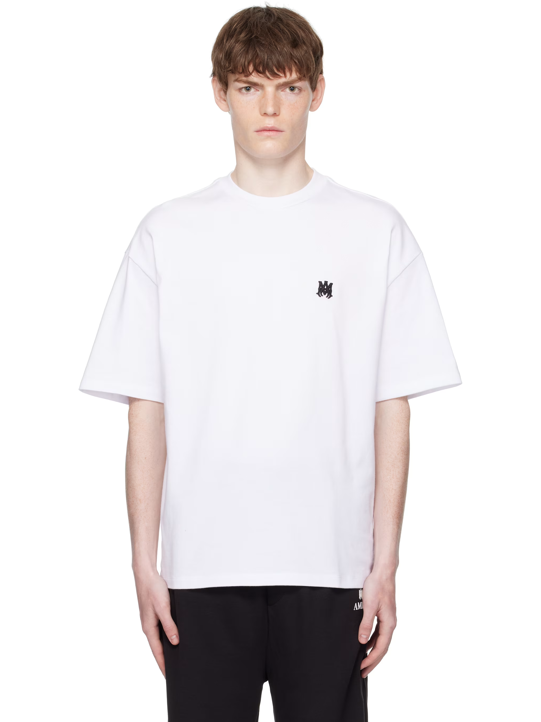Amiri MA Logo Skater Oversized T-Shirt in White
