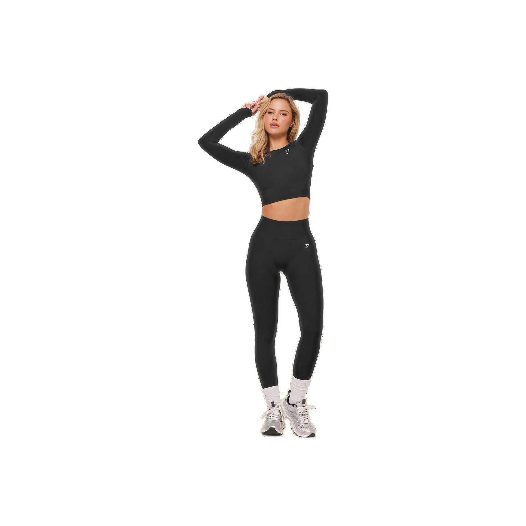 Gymshark Everyday Seamless Long Sleeve Crop Top - Black