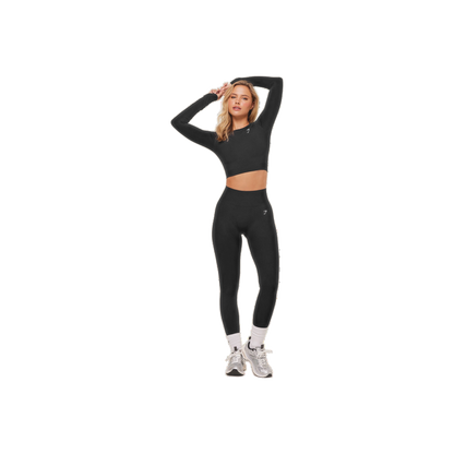 Gymshark Everyday Seamless Long Sleeve Crop Top - Black