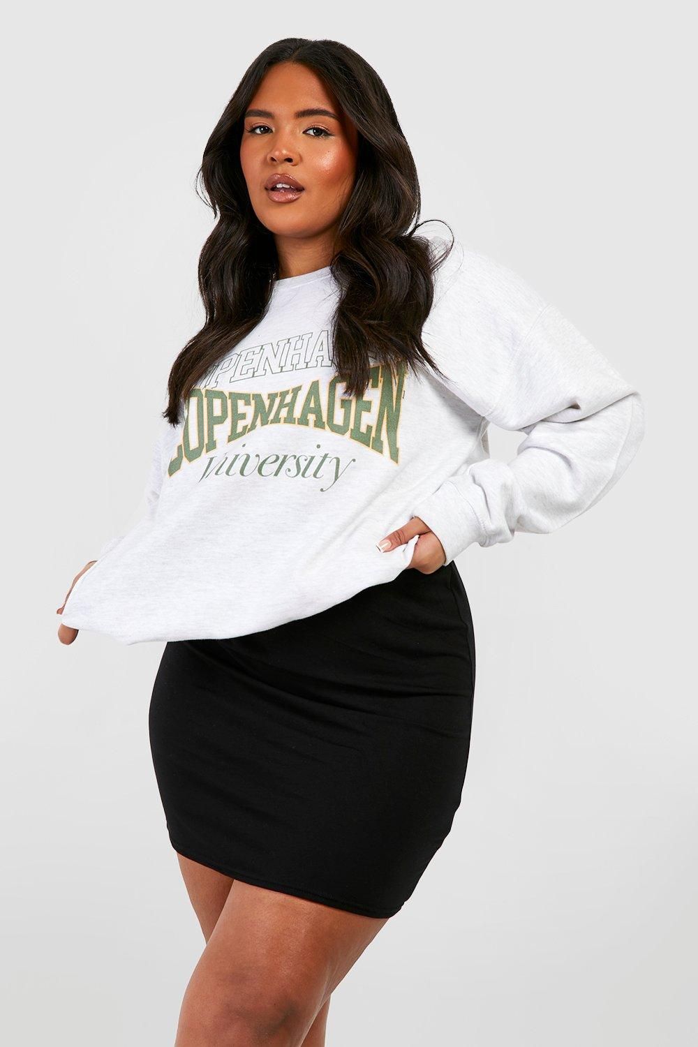 Plus Basic Jersey Mini Skirt