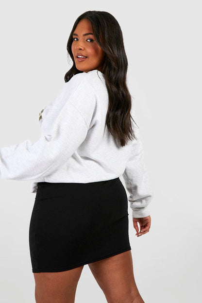 Plus Basic Jersey Mini Skirt