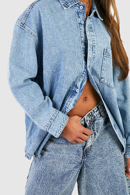 Boohoo Basics Oversized Denim Shirt