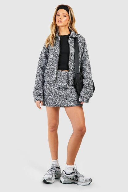 Boucle Pelmet Mini Skirt