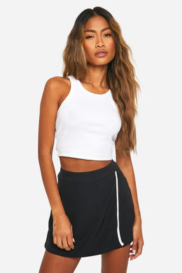 Contrast Wrap Skort