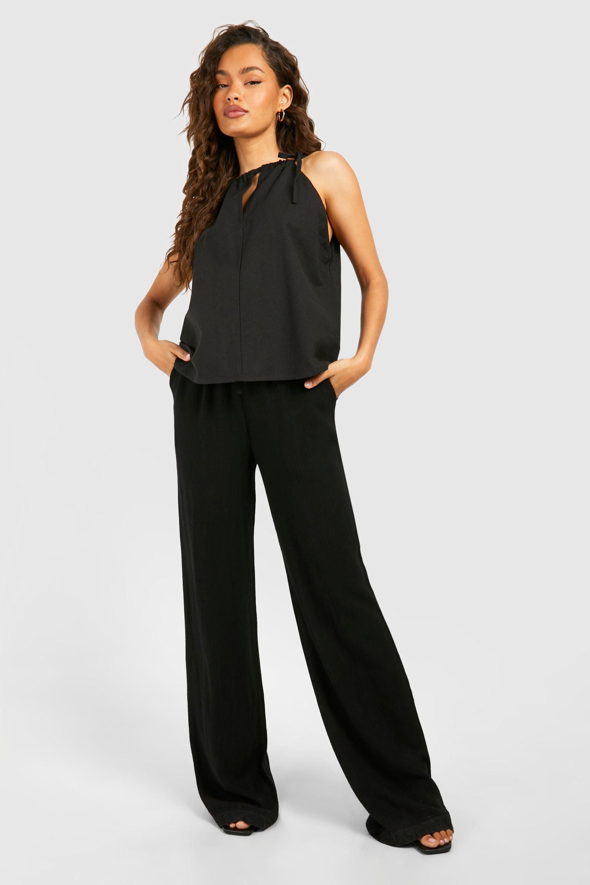 Linen Look Strappy Top